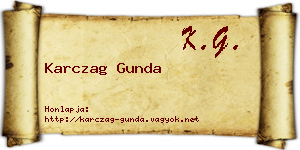 Karczag Gunda névjegykártya